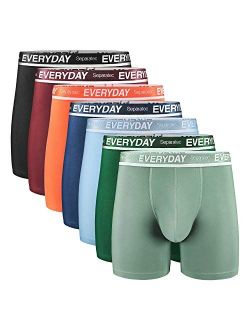 Men's 7 Pack Cotton Stretch Separate Pouch Colorful Boxer Briefs