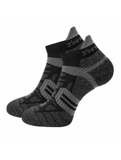 Toes&Feet Men's Anti Odor Quick-Dry Cushion Low-Cut Compression Running Socks