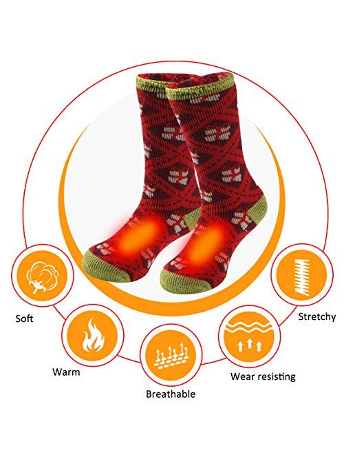 Warm Thermal Socks, Sunew Women Men Winter Insulate Heat Thick Heavy Crew Socks