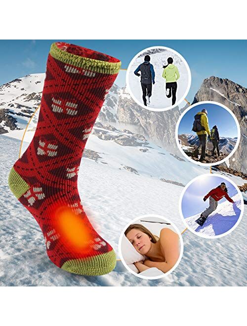 Warm Thermal Socks, Sunew Women Men Winter Insulate Heat Thick Heavy Crew Socks