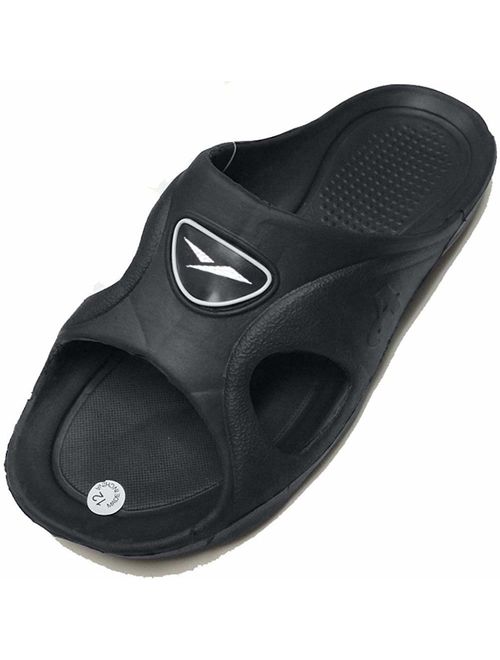 ICS Gear One Men's Rubber Slide Sandal Slipper Comfortable Shower Beach Shoe Slip on Flip Flop