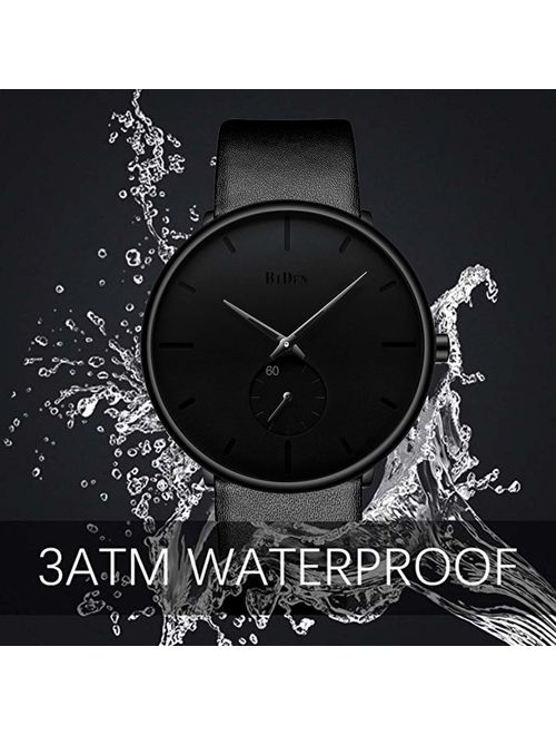 Mens Watches Fashion Simple Minimalist Waterproof Quartz Analog Dress Watch Designer Luxury Business Classic Dress Wrist Watch