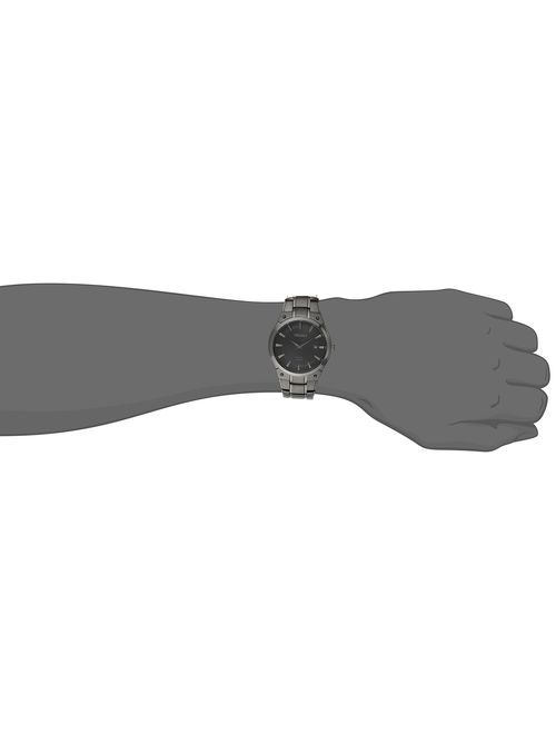 Seiko Men's SNE325 Dress Solar Black Stainless Steel Watch