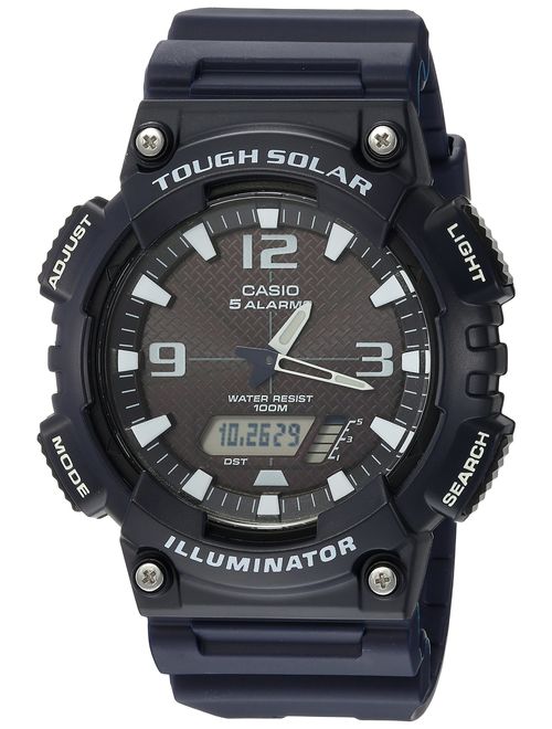 Casio Men's AQ-S810W-2A2VCF Tough Solar Analog-Digital Display Dark Blue Watch