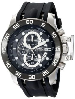 Men's 19251 I-Force Stainless Steel Watch With Black Synthetic Band