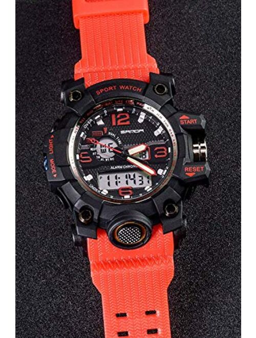Buy Sanda Men's Digital Watch Large Face LED Wrist Watches Military