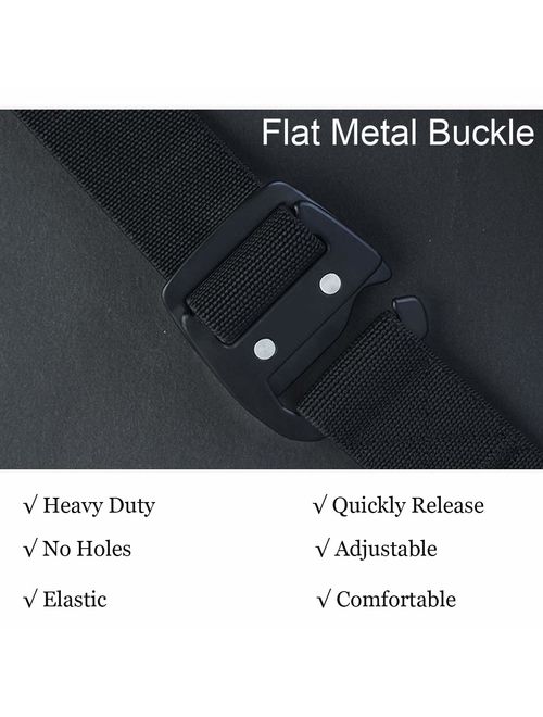 WYuZe Mens Tactical Belt Military Elastic Stretch Duty Riggers Belt Metal Buckle