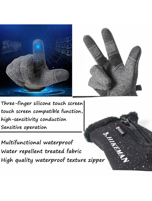 Laiyuan Winter Warm Touchscreen Gloves - Windproof&Waterproof&Anti-slip Gloves -Cold Weather Gloves for Men and Women