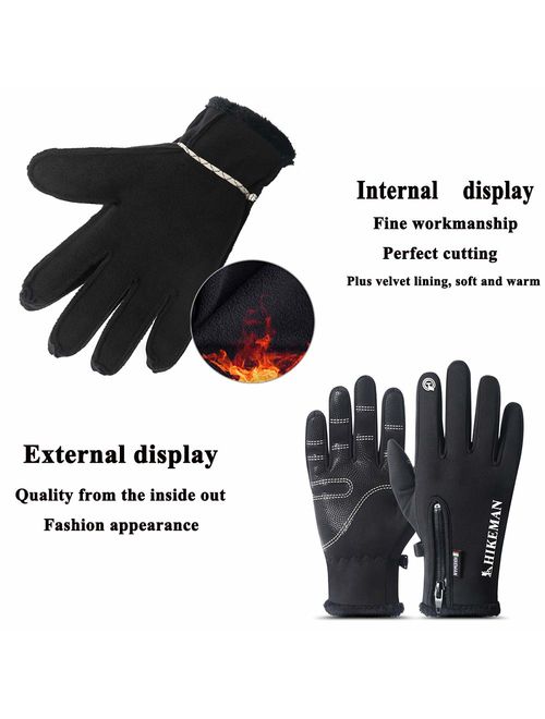 Laiyuan Winter Warm Touchscreen Gloves - Windproof&Waterproof&Anti-slip Gloves -Cold Weather Gloves for Men and Women