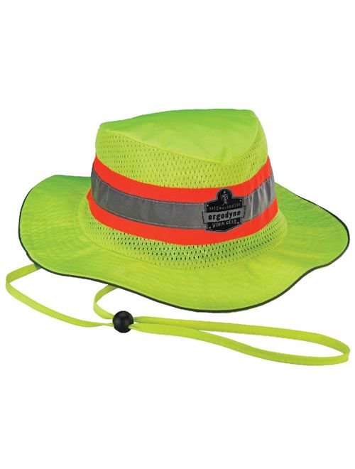 Ergodyne Chill-Its 8935CT Evaporative Class Headwear Hi-Vis Ranger Hat with Cooling Towel, Small/Medium