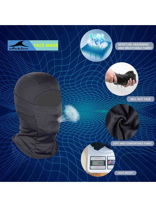 Achiou Balaclava Face Mask UV Protection for Men Women Ski Sun Hood Tactical Masks