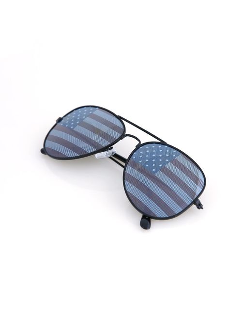 Shaderz Aviator USA America American Flag Sunglasses - Great Accesory for 4th of July