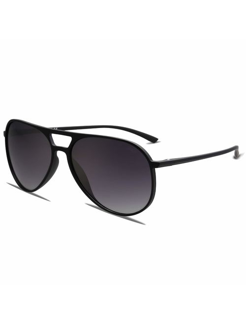 SOJOS Classic Polarized Ultra Lightweight Flexible Aviator Men Women Sunglasses JOURNEY SJ2065