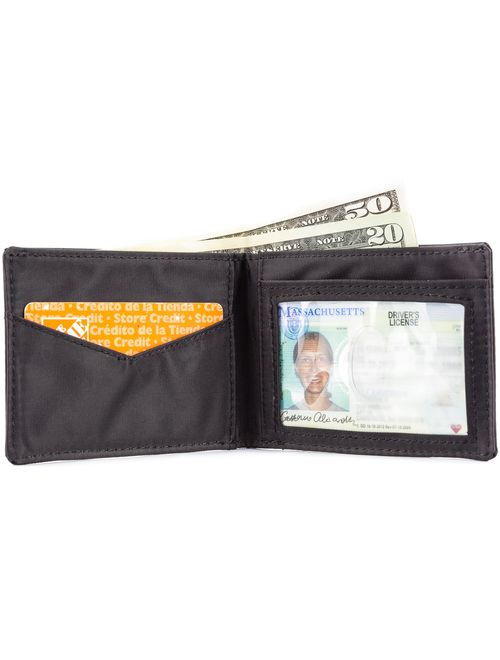 Big Skinny Men's Compact Sports Bi-Fold Slim Wallet, Holds Up to 20 Cards
