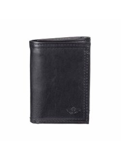 Men's Rfid Security Blocking Extra Capacity Trifold Wallet