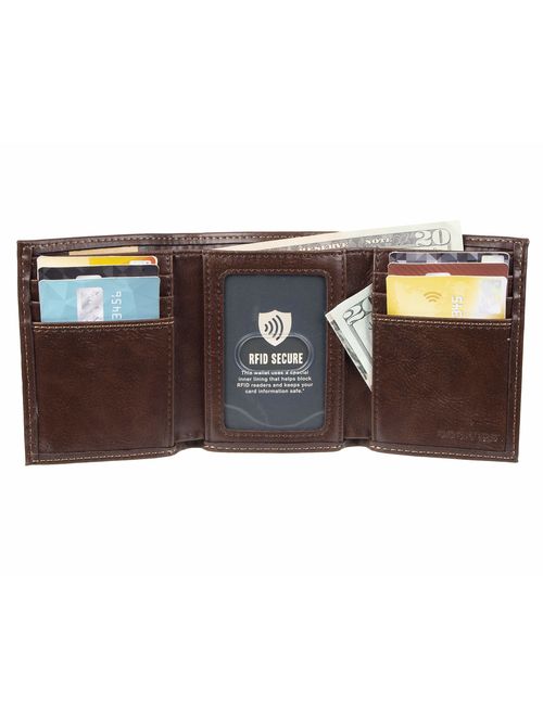 Dockers Men's Rfid Security Blocking Extra Capacity Trifold Wallet