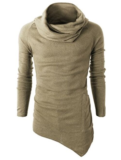 H2H Mens Casual Slim Fit Pullover Knitted Turtleneck Sweaters Long Sleeve Thermal