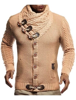Men's Knitted Jacket Turtleneck Cardigan Winter Pullover Hoodies Casual Sweaters Jumper LN4195