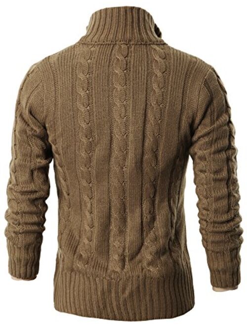 H2H Mens Casual Slim Fit Cardigan Sweater Knitted Thermal Button Down Closure
