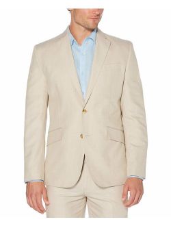Men's Cotton-Linen Herringbone-Textured Blazer