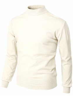H2H Mens Slim Fit Turtleneck Pullover Sweaters Basic Tops Knitted Thermal of Various Styles