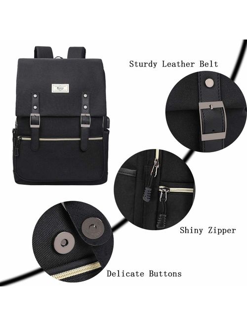 Unisex College Bag Fits up to 15.6'' Laptop Casual Rucksack Waterproof School Backpack Daypacks