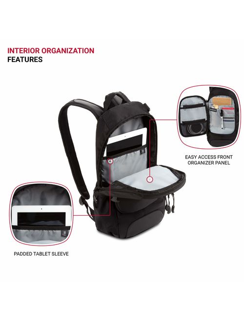 SwissGear Small/Compact Organizer Backpack - Narrow Profile Daypack