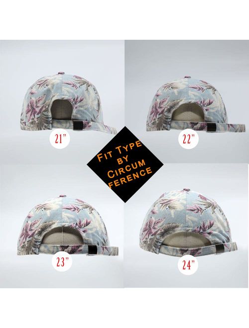Premium Floral Hawaiian Cotton Twill Adjustable Snapback Baseball Caps