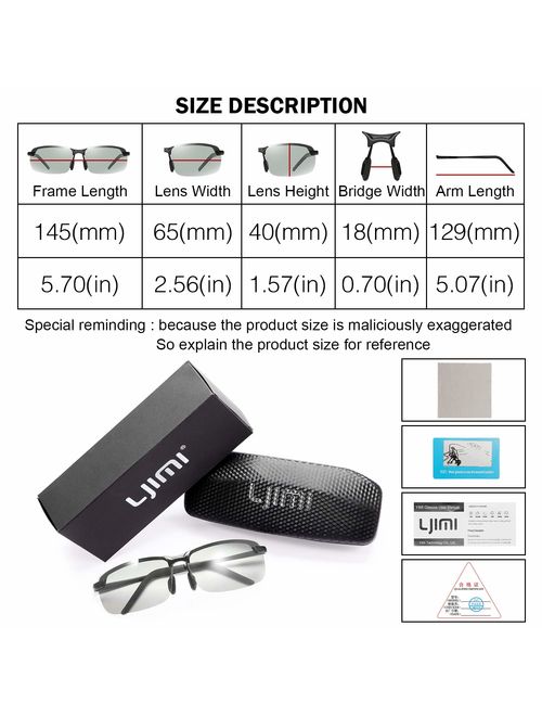YIMI Polarized Photochromic Driving z87 Sunglasses For Men Women Day and Night