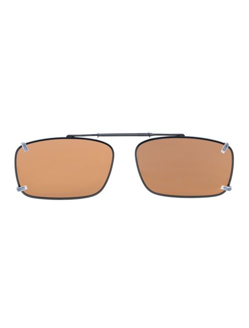 Eyekepper Grey/Brown/G15 Lens 3-pack Clip-on Polarized Sunglasses 2 3/16"x1 7/16"