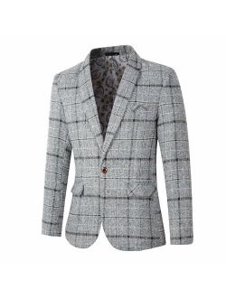 Beninos Men's Casual One Button Regular Fit Blazer Sport Coat Suit Jacket