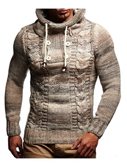 Leif Nelson LN20227 Men's Knitted Pullover Sweater