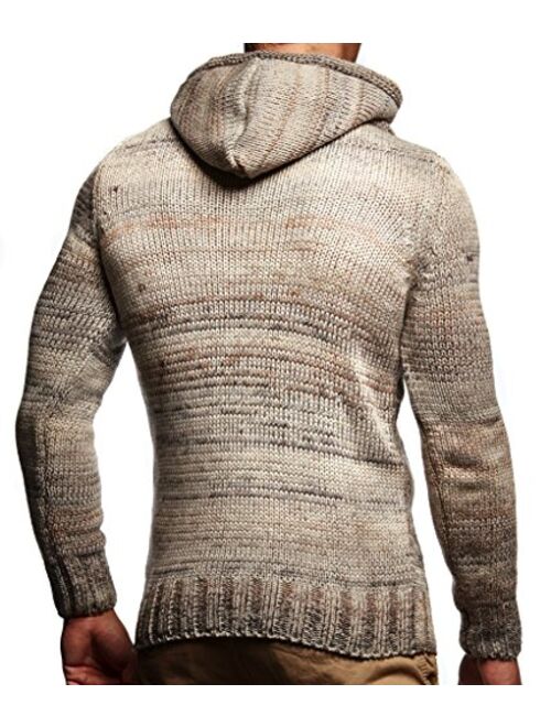 Leif Nelson LN20227 Men's Knitted Pullover Sweater