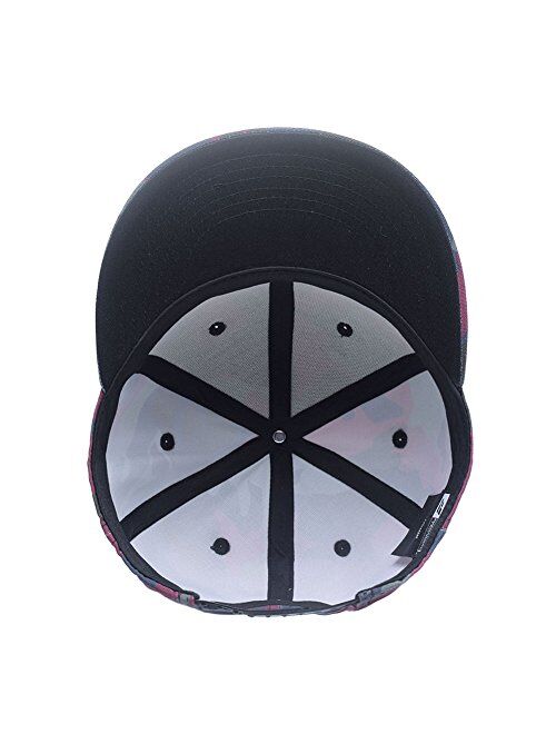 Quanhaigou Skull Skeleton Baseball Cap, Men Solid Flat Bill Adjustable Snapback Hats Unisex