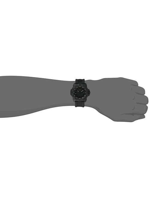 Luminox Men's 3051.BO Navy Seal Colormark 3050 Series, Quartz Movement With Rubber Band, Black Watch