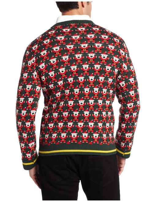 Alex Stevens Men's 8 Bit Santa Ugly Christmas Sweater