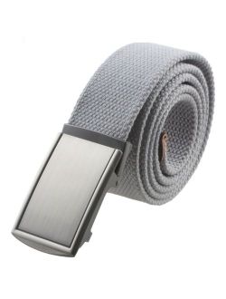 moonsix Canvas Web Belts for Men,Solid Color Casual Military Style Belt