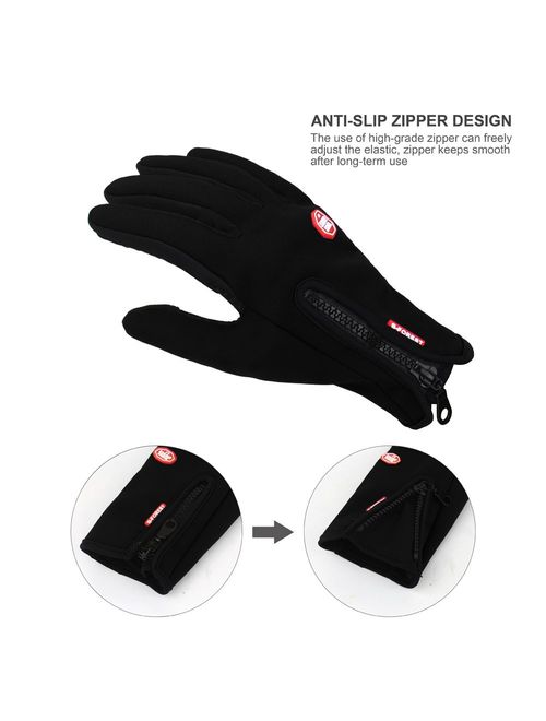 Unisex Winter Cycling Touch Screen Waterproof Windproof Gloves for Men & Women