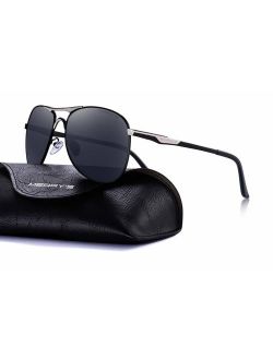 MERRY'S Men Classic Pilot Sunglasses HD Polarized Shield Sunglasses for Mens Driving UV400 Protection S8175