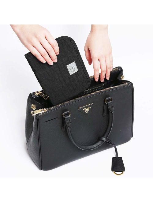 iN. Slim credit card holder wallet, Gift card display case, Minimalist light thin card storage case rfid blocking for men & women, with 28 slots in black