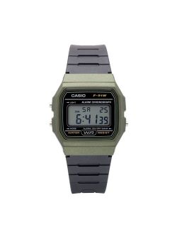 Men's 'Vintage' Quartz Plastic and Resin Casual Watch, Color:Black (Model: F-91WM-3ACF)