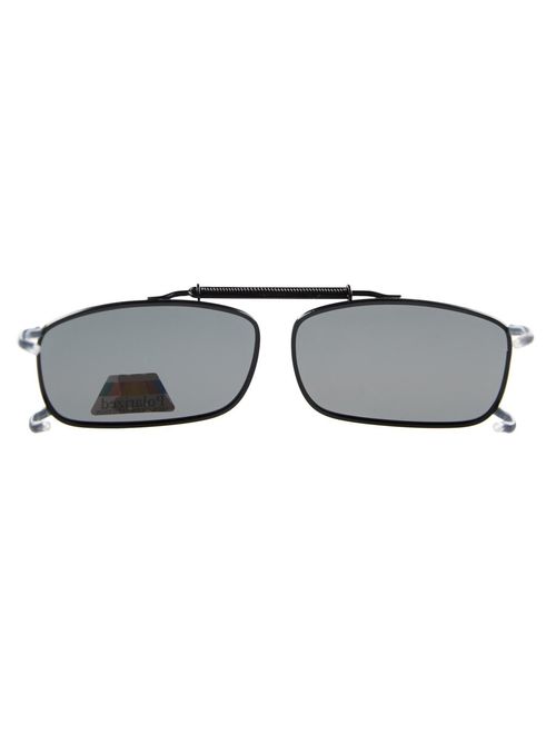 Eyekepper Grey/Brown/G15 Lens 3-pack Clip-on Polarized Sunglasses 2 3/16"x1 3/8"