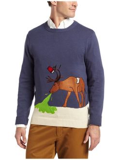 Alex Stevens Men's Reindeer Hangover Ugly Christmas Sweater