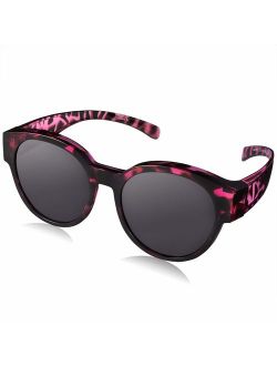 Br'Guras Polarized Oversized Fit over Sunglasses Over Prescription Glasses with Cat Eye Frame for Women&Men