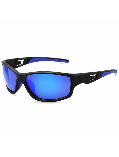 MAXJULI Polarized Sports Sunglasses for Men Women Running Fishing Baseball Driving MJ8013