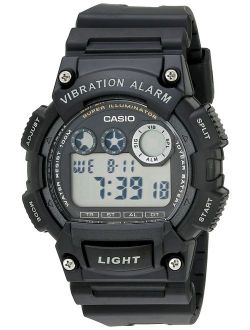 Men's W735H-1AVCF Super Illuminator Watch With Black Resin Band