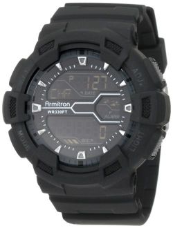 Sport Men's 40/8246MBLK Black Resin Digital World Time Chronograph Watch