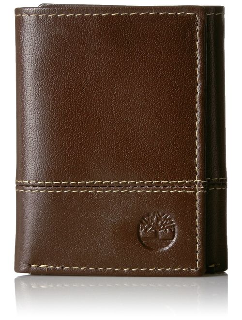 Timberland Men's Leather RFID Blocking Trifold Security Wallet
