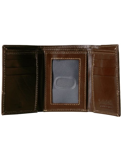 Timberland Men's Leather RFID Blocking Trifold Security Wallet