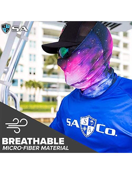 S A Store S A - UV Face Shields 5 Pack - Multipurpose Neck Gaiter, Balaclava, Elastic Face Mask for Men and Women